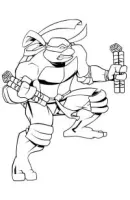 Ninja Turtles kleurplaat 10